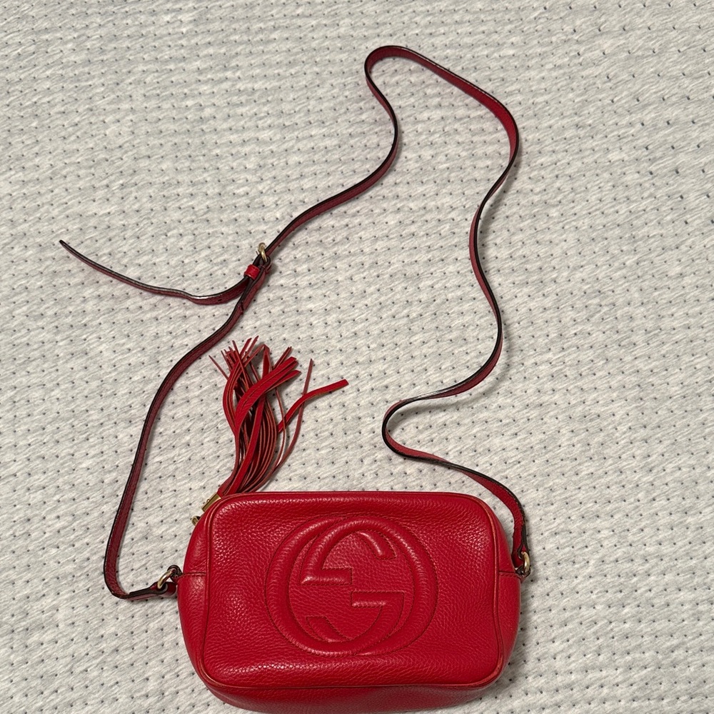 Gucci Vibrant Red Disco Crossbody Bag